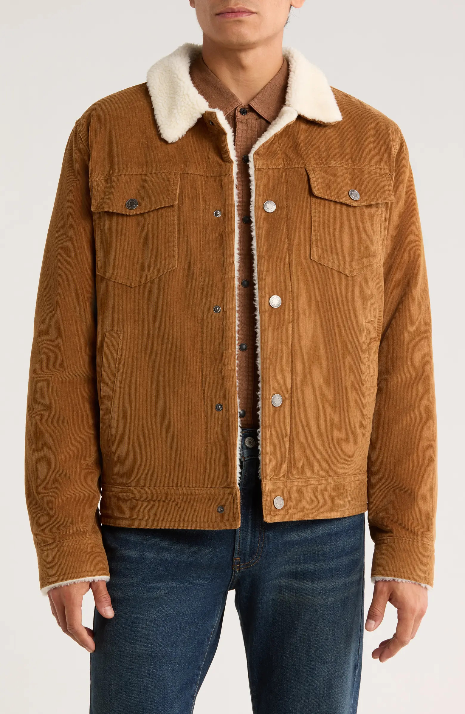 Lucky Brand Faux Shearling Lined Corduroy Trucker Jacket | Nordstromrack | Nordstrom Rack