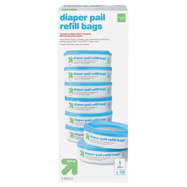 Diaper Pail Refill Bags - 8pk - up & up™ | Target