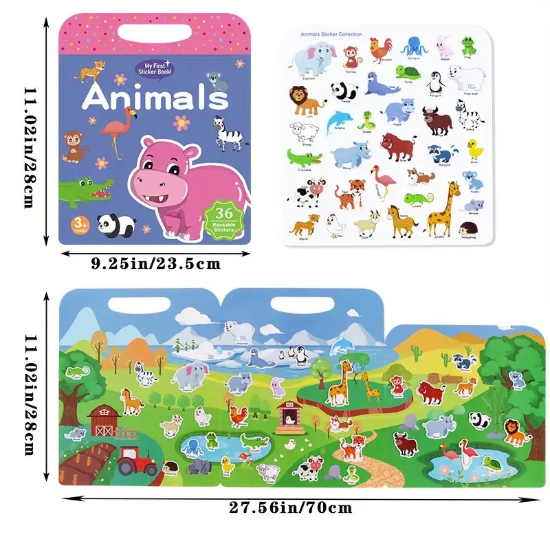 Reusable Sticker Book, Washable Stickers For Toddlers, Christmas Gift for adults Easter gift | Temu Affiliate Program