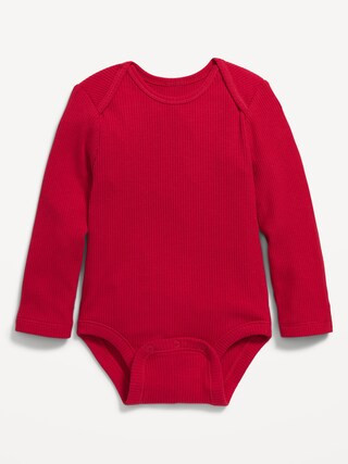Unisex Long-Sleeve Rib-Knit Bodysuit for Baby | Old Navy (US)