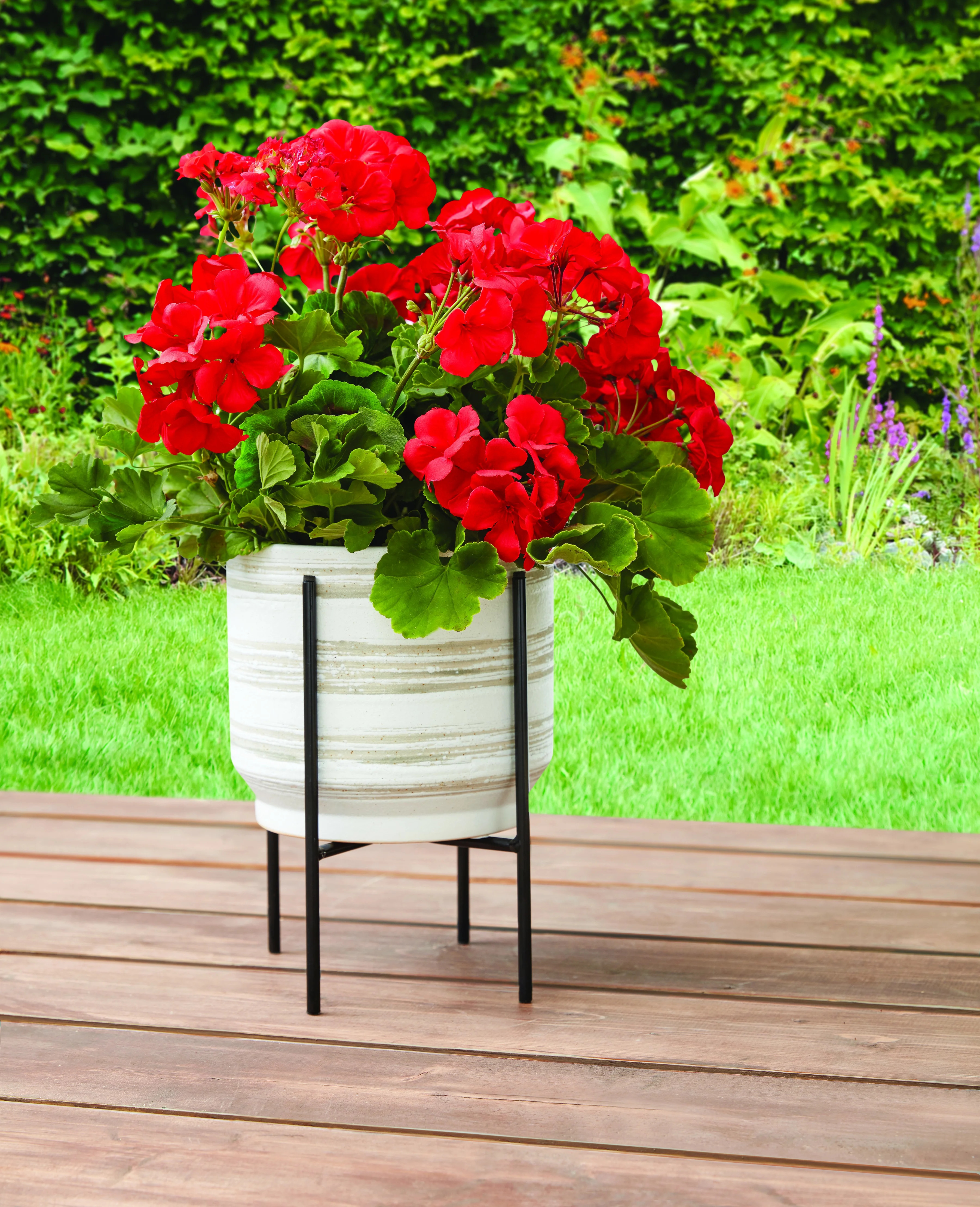 Mainstays 8 inch Black Metal Versatile Plant Stand | Walmart (US)