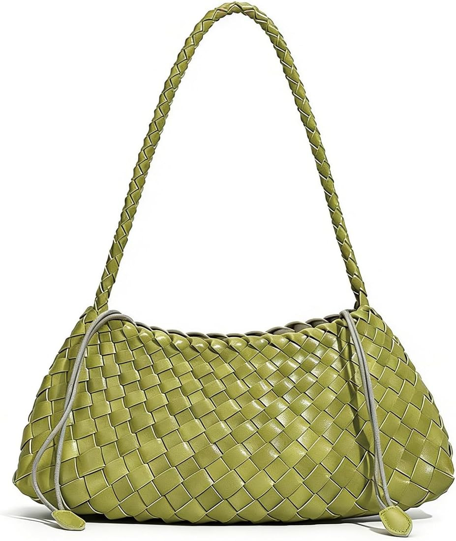 Genuine Hand Woven Leather Shoulder Bag Daily Hand Purse | Amazon (US)