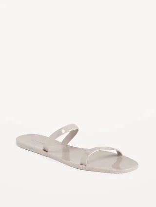 Shiny-Jelly Slide Sandals for Women | Old Navy (US)