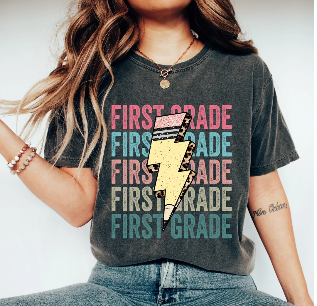 First Grade Shirt, First Grade Teacher Shirt, 1st Grade Teacher Shirt, Grade 1 Teacher Shirt, Fir... | Etsy (US)