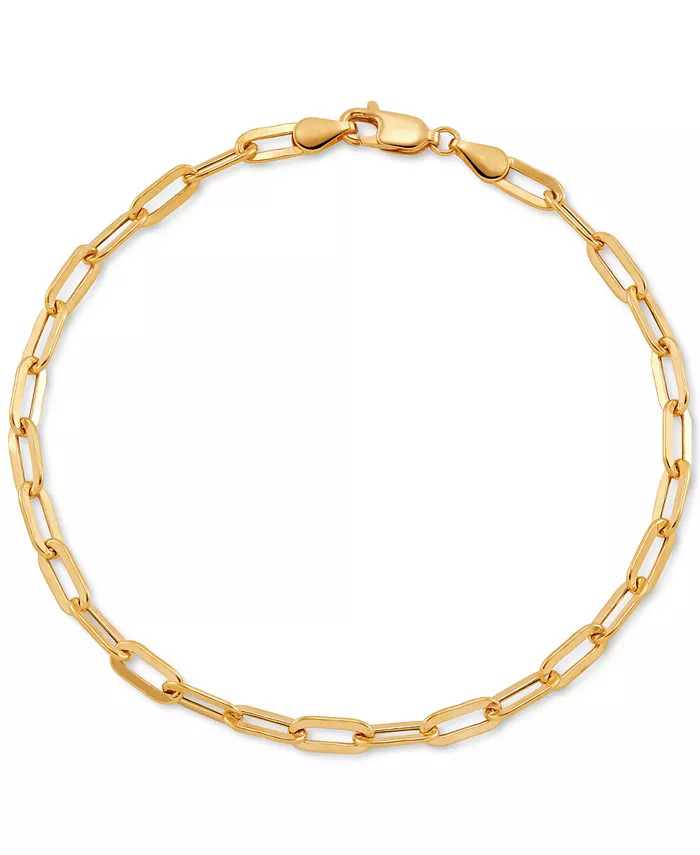 Paperclip Link Chain Bracelet in 10k Gold | Macys (US)