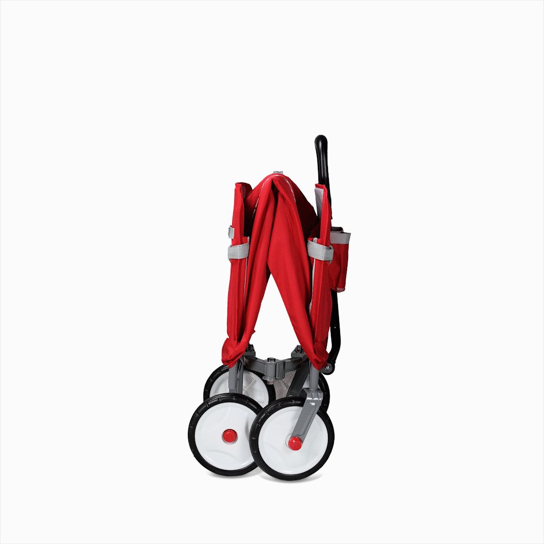 Radio Flyer, 3-in-1 EZ Fold Wagon, Padded Seat with Seat Belts, Red | Walmart (US)