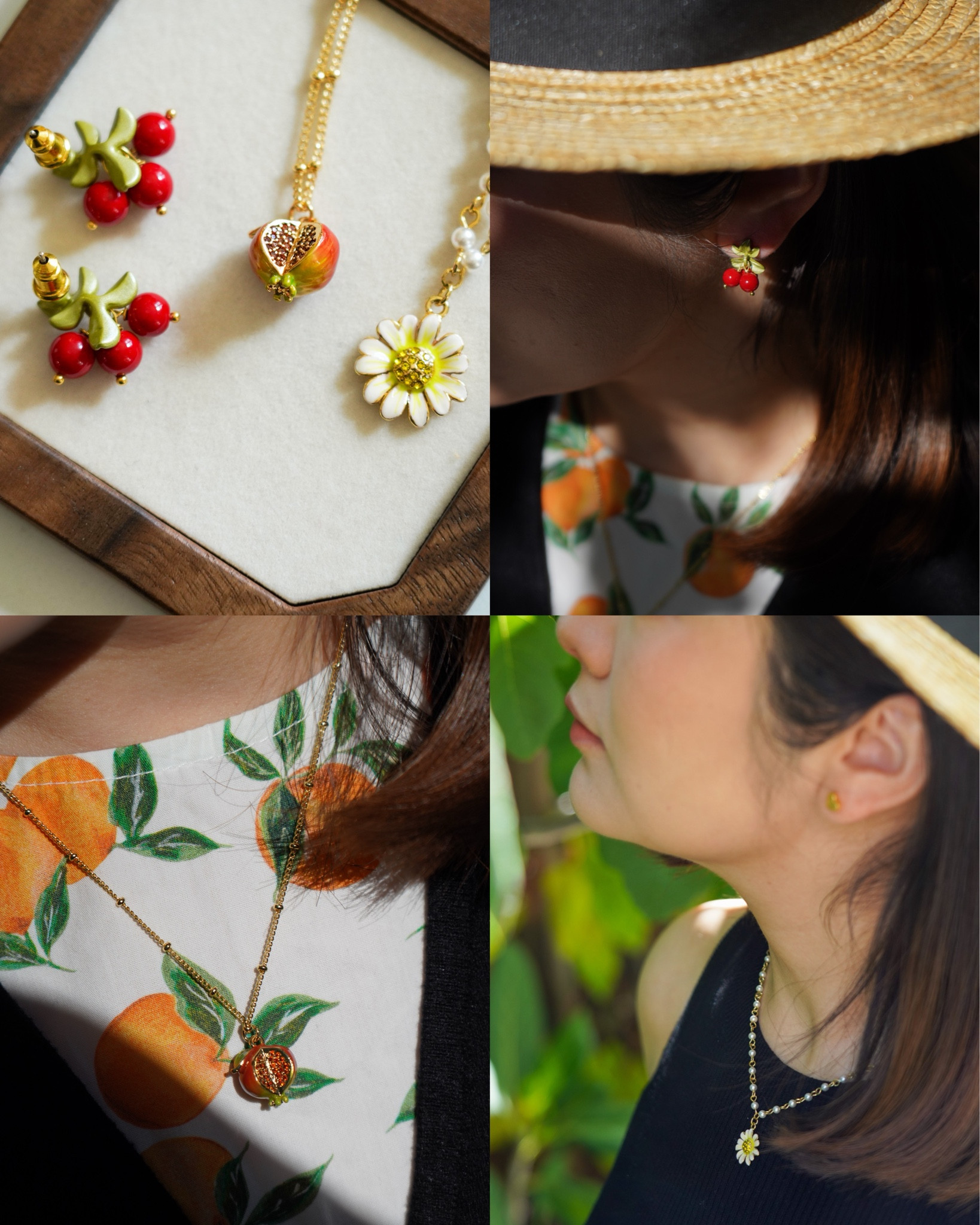 Selenichast Jewelry | Nature-Inspired Elegance 🍁

🍎 Pomegranate Necklace – A golden symbol of abundance, playful yet refined.
🌼 Daisy Pearl Necklace – Soft pearls meet delicate enamel daisies for a dreamy, feminine vibe.
🍒 Cranberry Studs – Petite, festive, and glow beautifully against the skin.

#LTKSeasonal #LTKGiftGuide #LTKHoliday