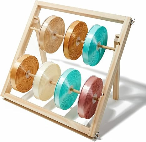 Craft Ribbon Storage Organizer Wood Ribbon Organizer Storage Ribbon Spool Storag Ribbon Holder Or... | Amazon (US)