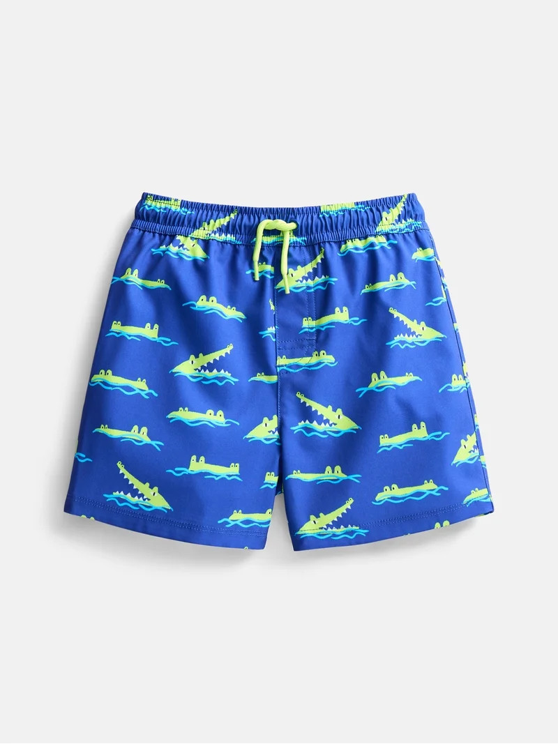 Wonder Nation Baby and Toddler Boys Printed Swim Trunks, Sizes 12M-5T | Walmart (US)