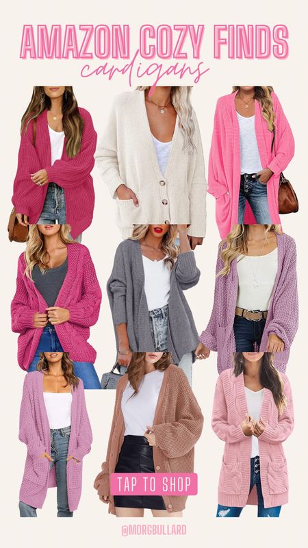 Amazon Cardigans | Amazon Cozy Finds | Amazon Sweaters | Pink Cardigans | Pink Sweaters 

#LTKSeasonal #LTKstyletip #LTKsalealert