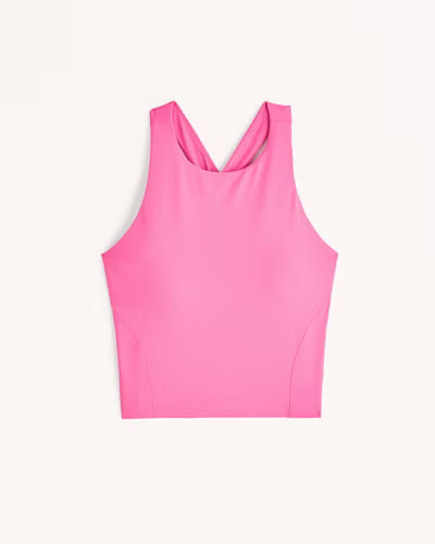 YPB studioSOFT High-Neck Open Back Slim Tank | Abercrombie & Fitch (US)