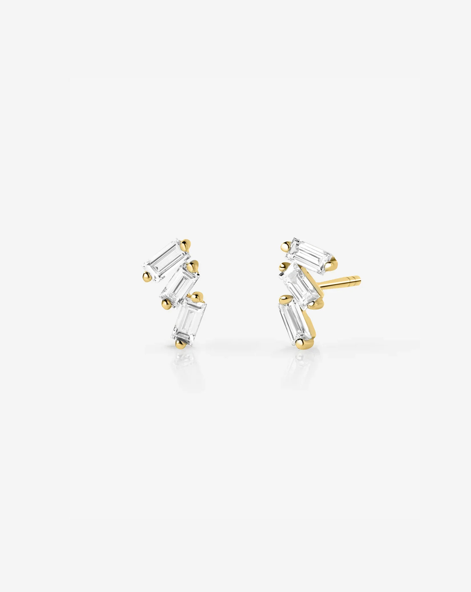 Triple Baguette Lab Diamond Studs | Ring Concierge