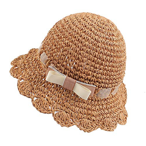 Baby Girl Straw Hat Outdoor Baby Sun Protection Hats Summer Bowknot Beach Cap for Infant Toddler ... | Amazon (US)