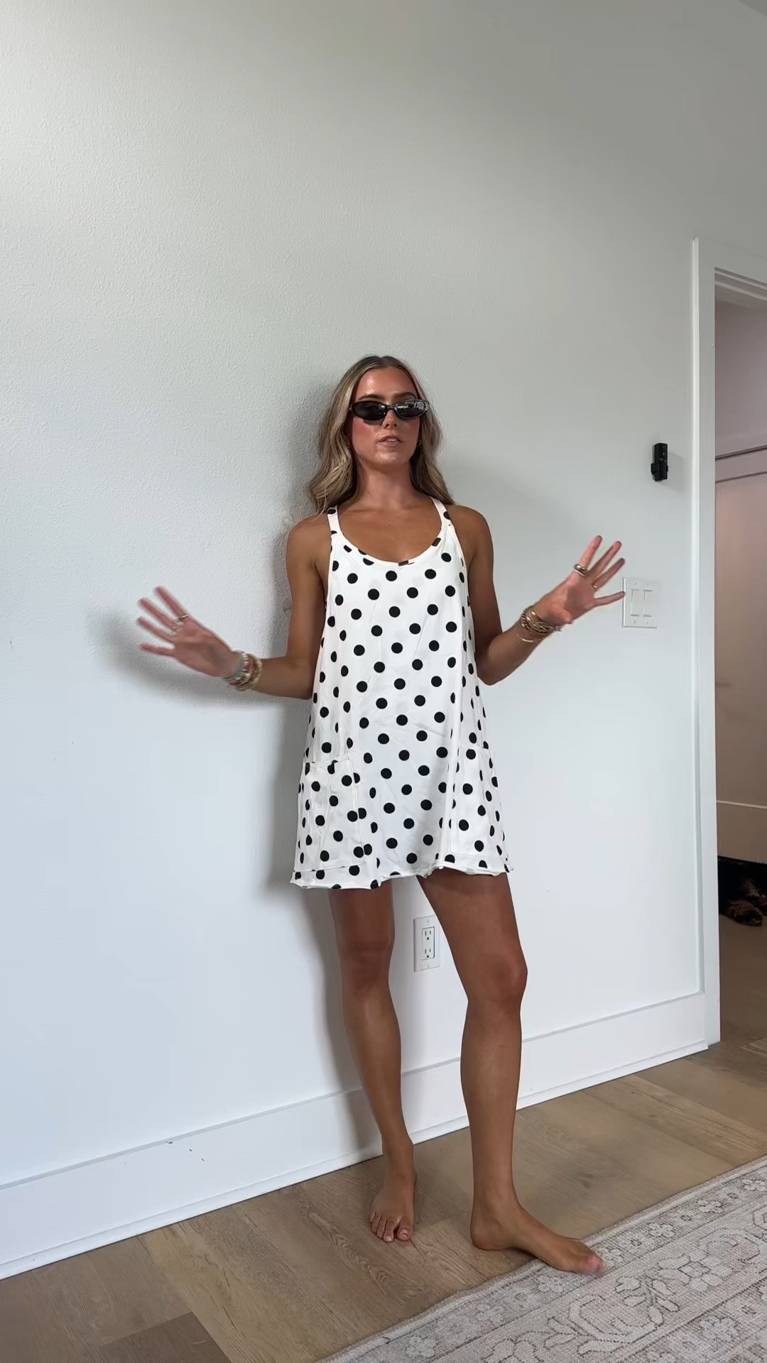 Amazon size xs Lianlive Women Polka Dot Athletic Dress with Built-in Shorts Summer Sleeveless Tennis Workout Mini Dress Romper with Pockets

#LTKootd #LTKfitnessgoals #LTKActive