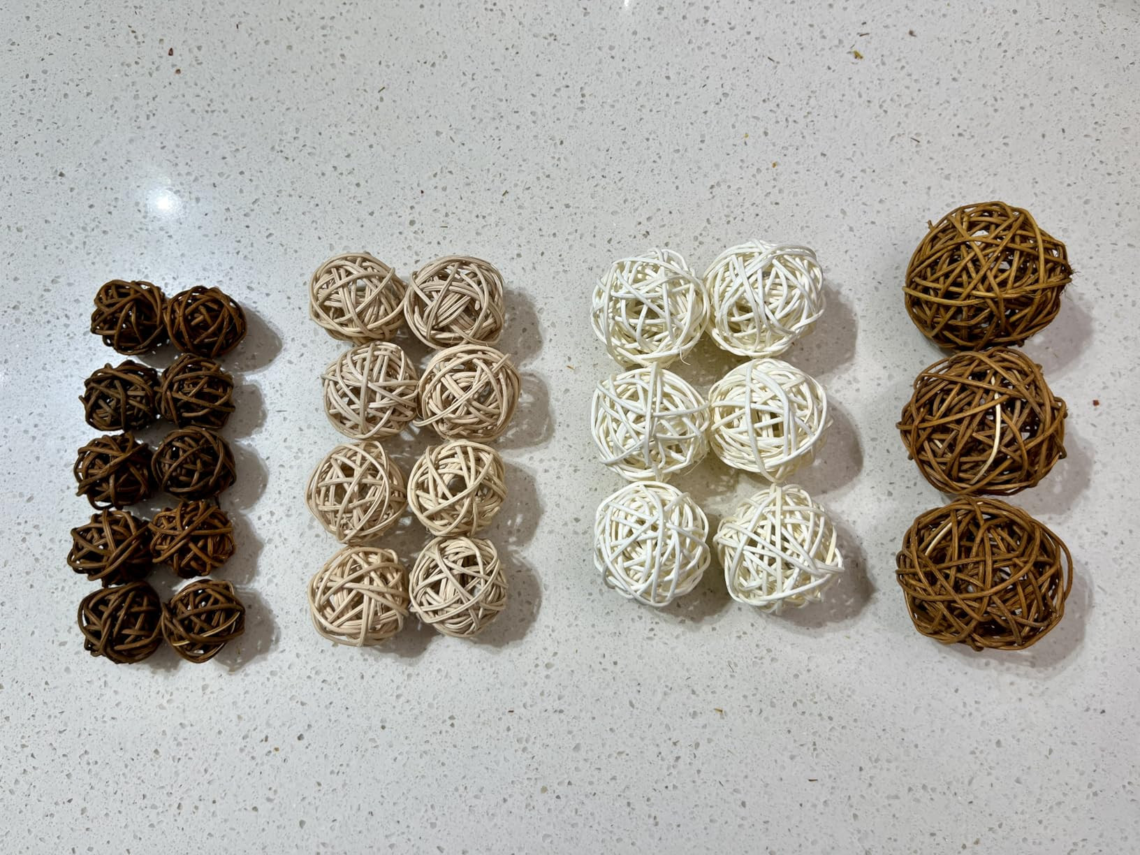 27 Pcs Rattan Balls Decorative Balls with Natural Woven Texture, Wicker Orbs for Vase Fillers, De... | Amazon (US)