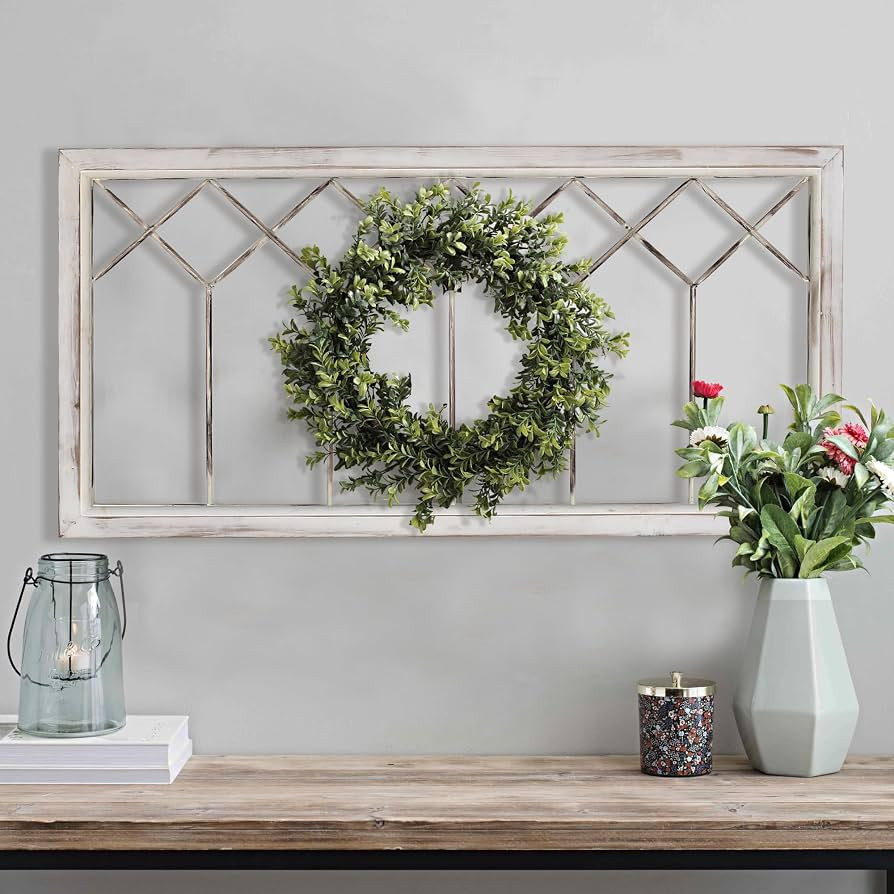 Oakrain Wood Window Frame Wall Art, 39"x 20" Rustic Wall Decor for Home | Amazon (US)