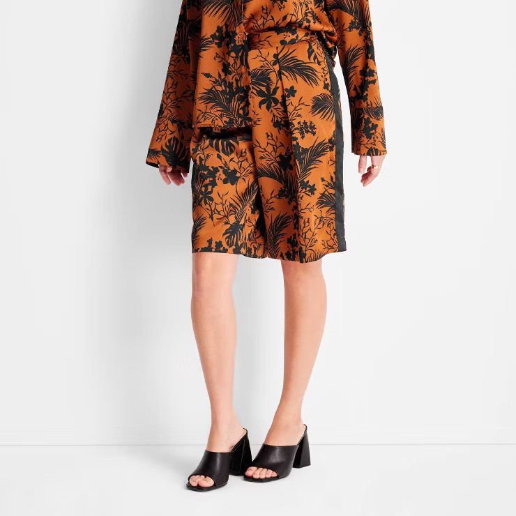 Women's High-Rise Bermuda Shorts - Future Collective™ with Kahlana Barfield Brown Brown... | Target