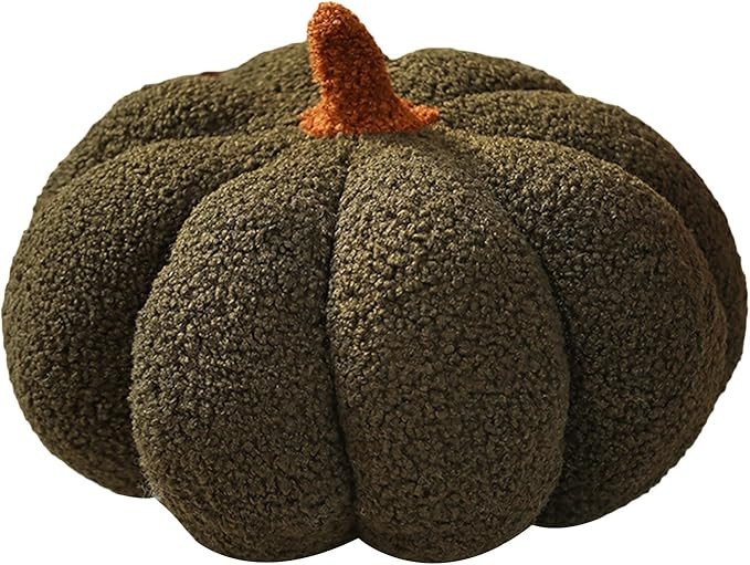 Fluffy 8 inch Halloween Pumpkin Plush Toys Soft Pumpkin Throw Pillow Gifts for Home Decoration Pa... | Amazon (US)