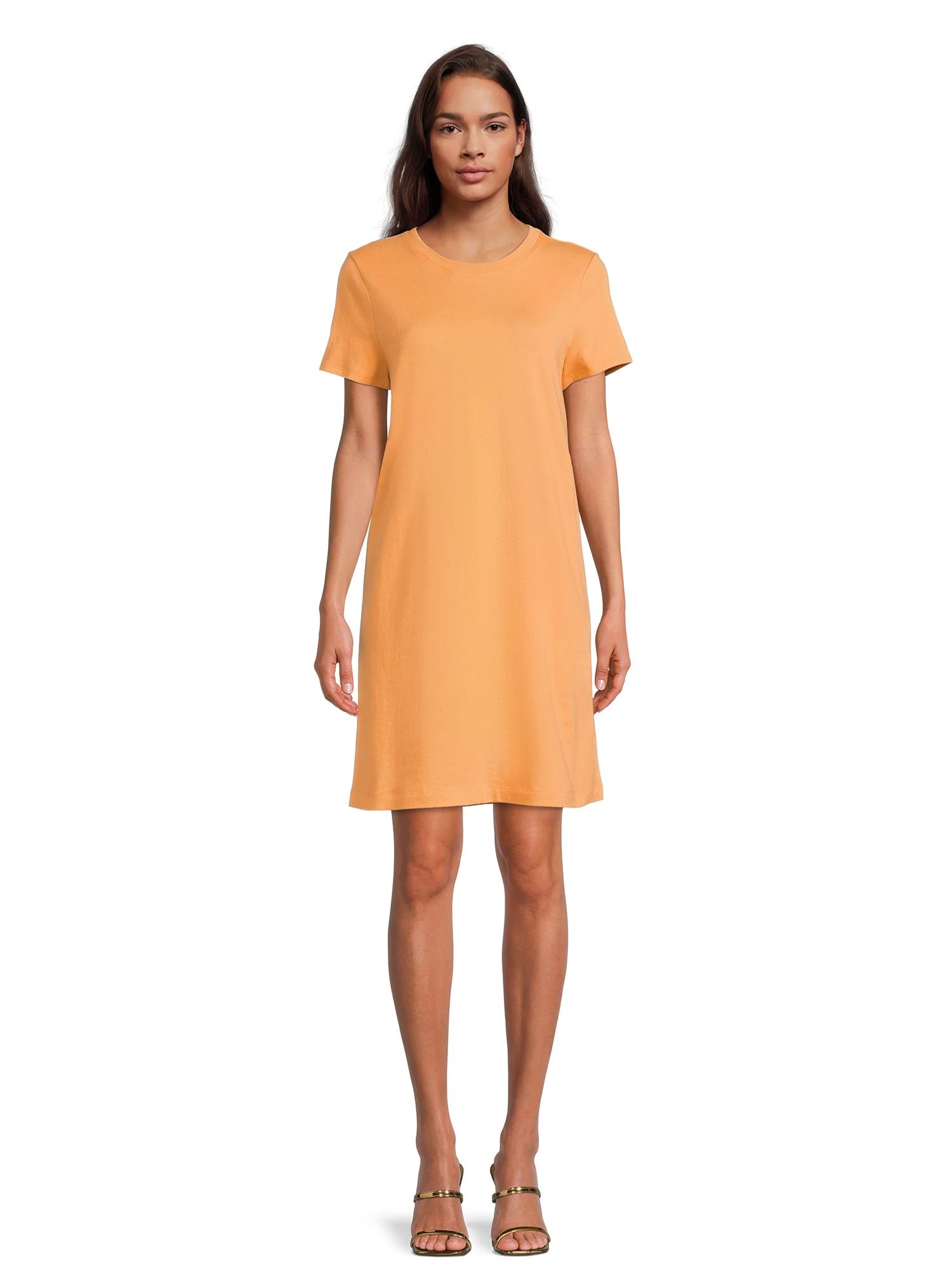Time and Tru Women's T-Shirt Dress with Short Sleeves | Walmart (US)