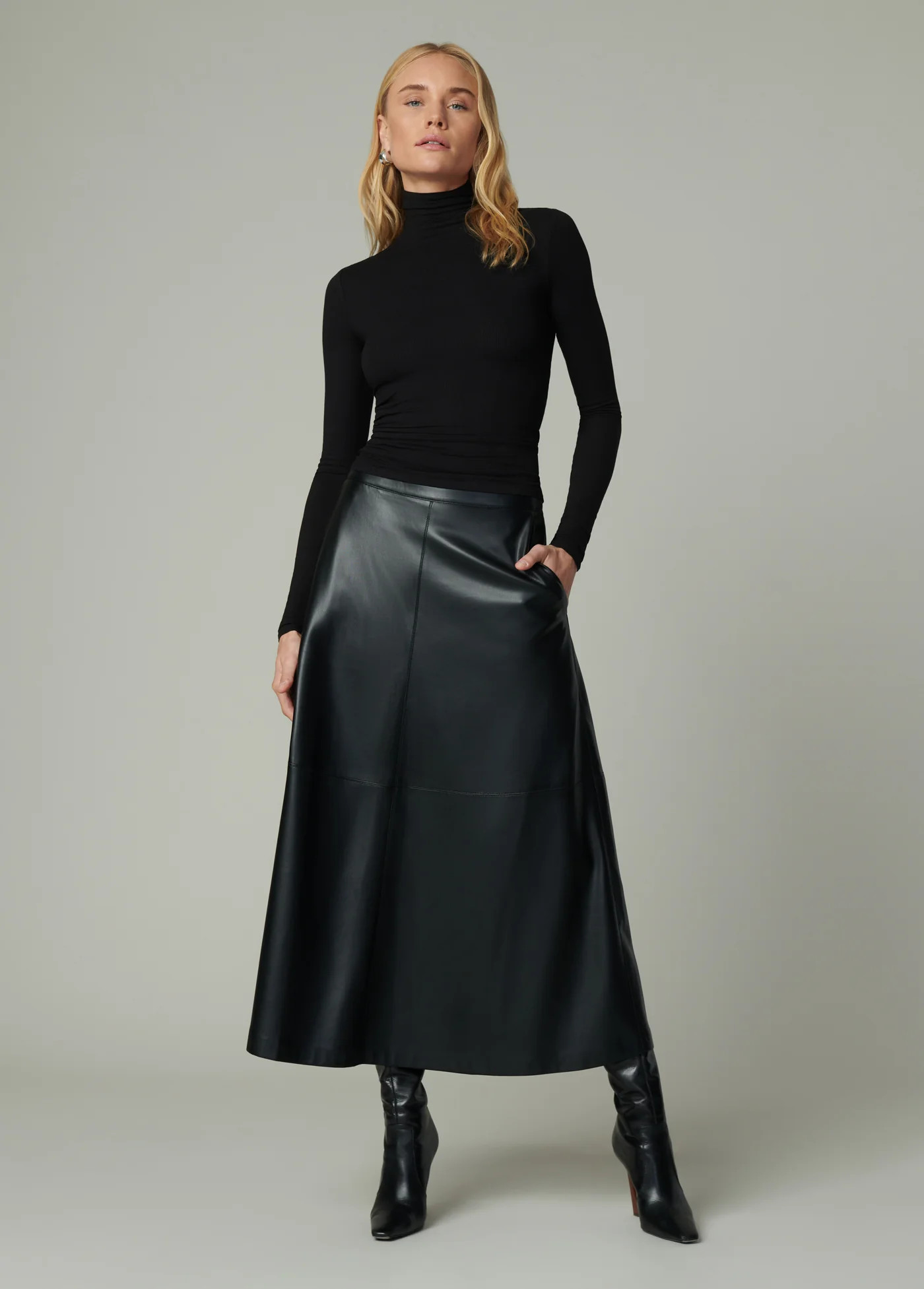 THE TAVI VEGAN LEATHER SKIRT | JOES