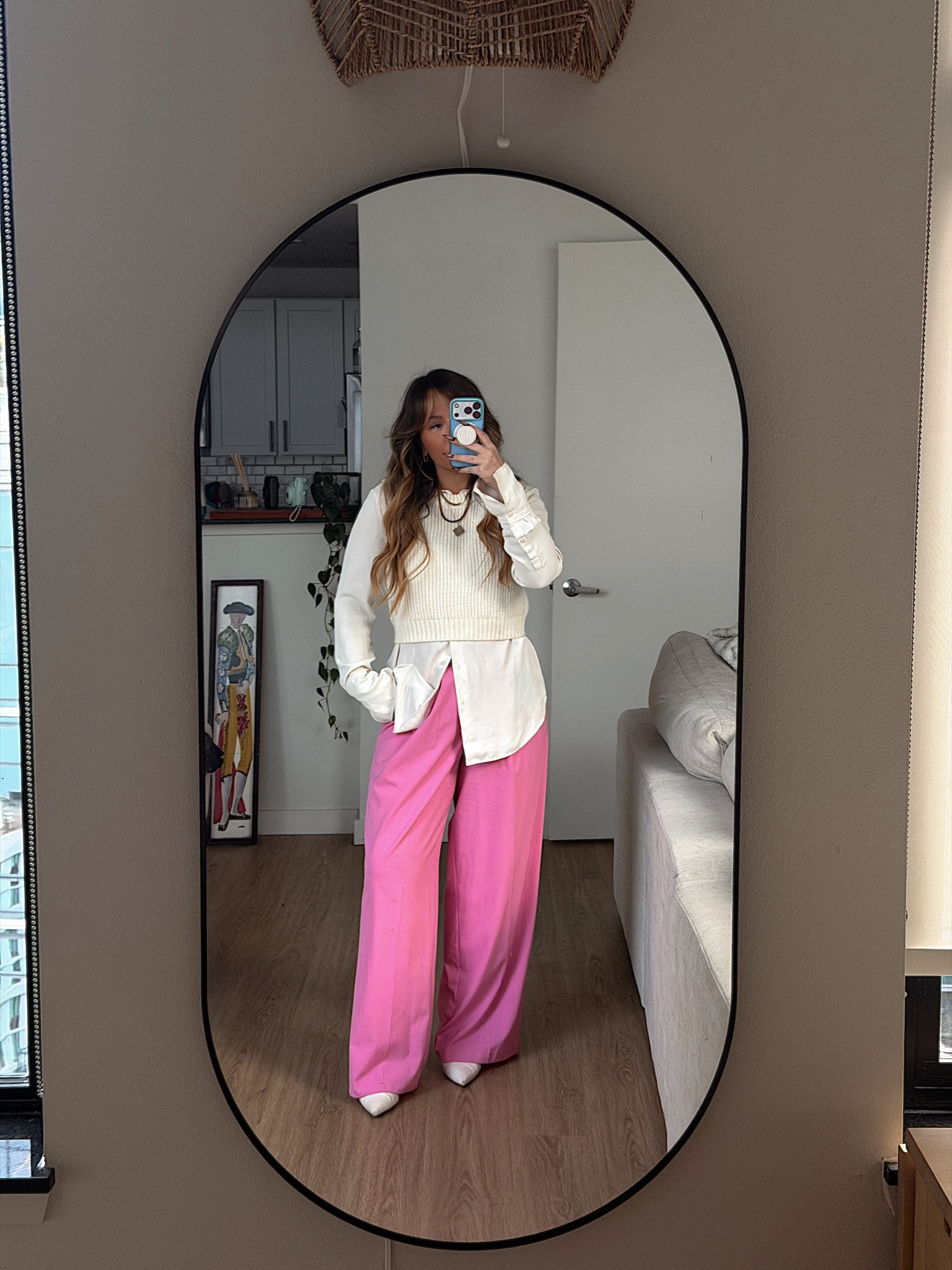 shirt and sweater vest - h&m
pants - zara
heels - naturalizer 

 #LTKValentine #LTKootd #LTKWorkwear