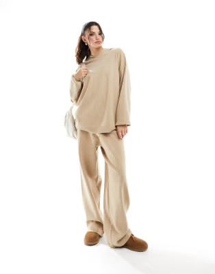 4th & Reckless – Gestricktes Lounge-Set in Beige | ASOS (Global)