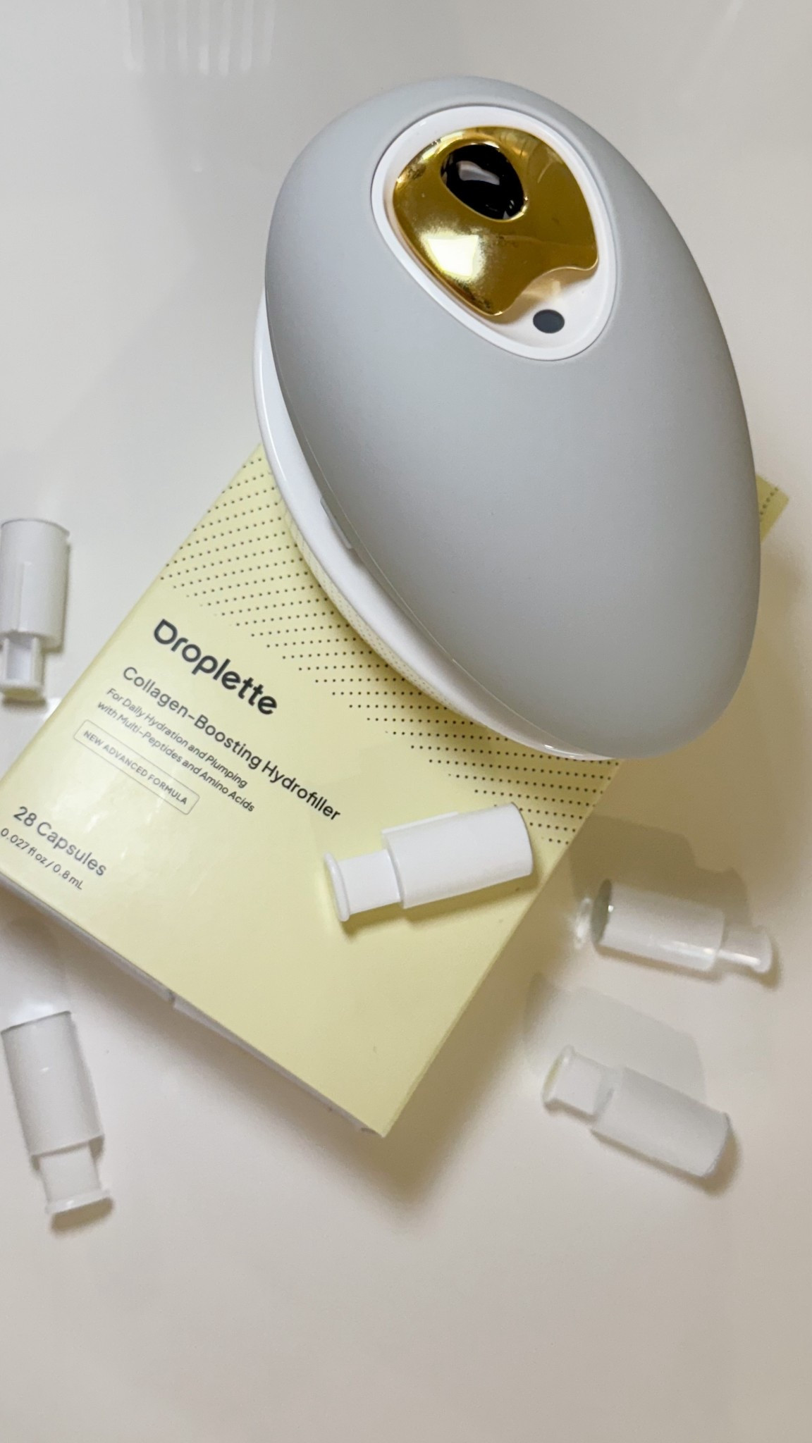 My new skincare routine must have: my collagen boosting micro-infusing device—Droplette. 
Droplette is a revolutionary skincare device that transforms our powerful serums into a high-speed hydromist, delivering ingredients 20 cell layers deep without needles or irritation.
Used daily, Droplette is clinically proven to improve hydration by up to 94% and reduce fine lines by 87%—for visibly healthier, more radiant skin.

Get 20% off your first order when you sign up for emails!

#LTKBeauty