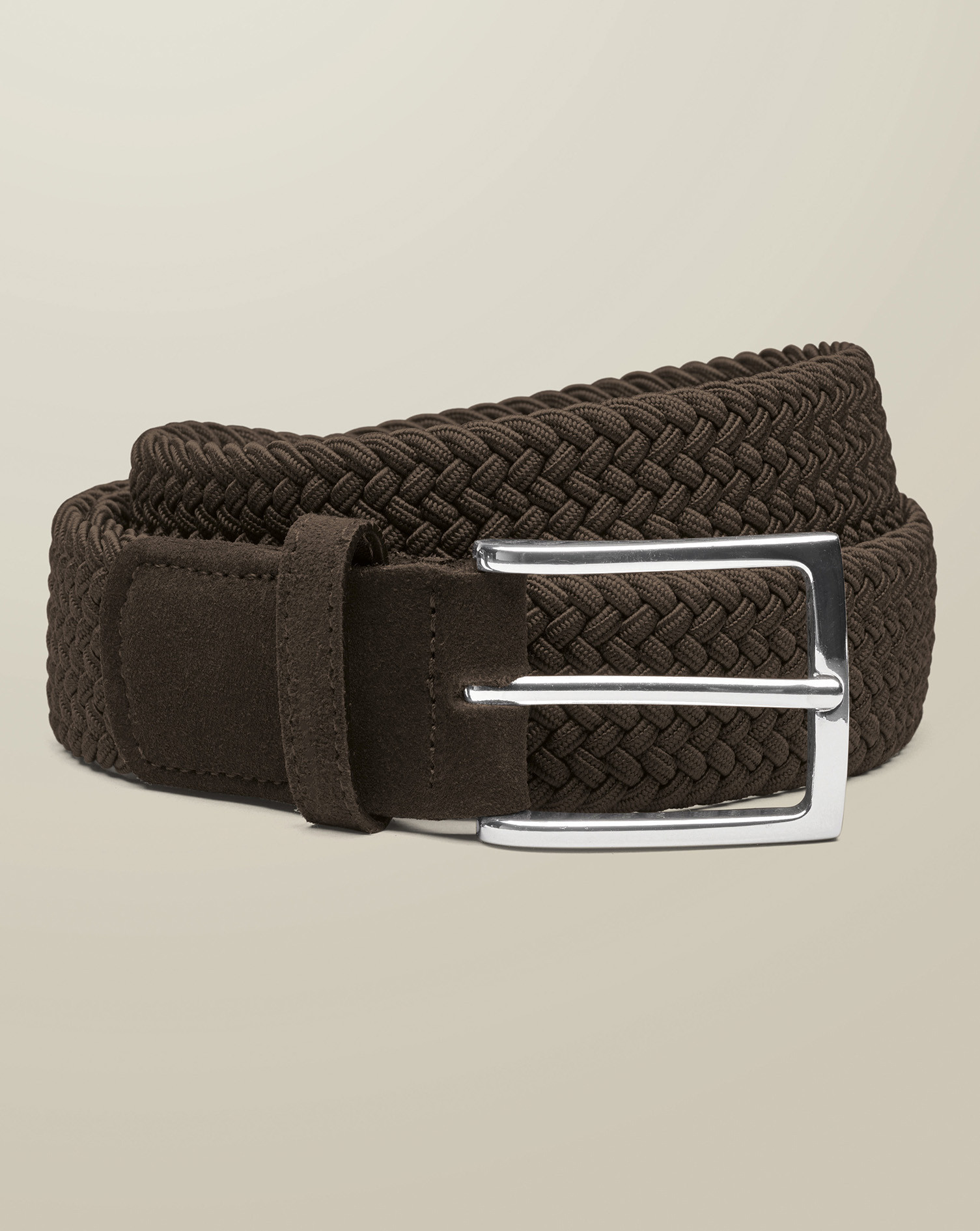 Men's Charles Tyrwhitt Casual Stretch Belt - Chocolate Brown Size 32 Elasticated | Charles Tyrwhitt