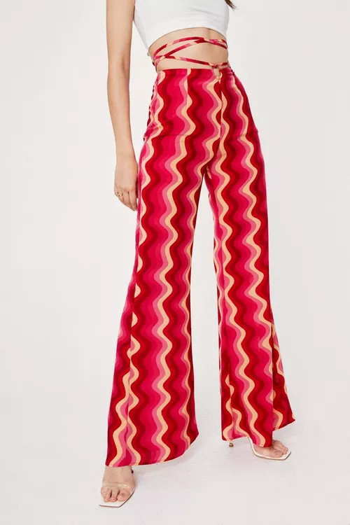 Wiggle Print Ring Detail Flare | Nasty Gal (US)