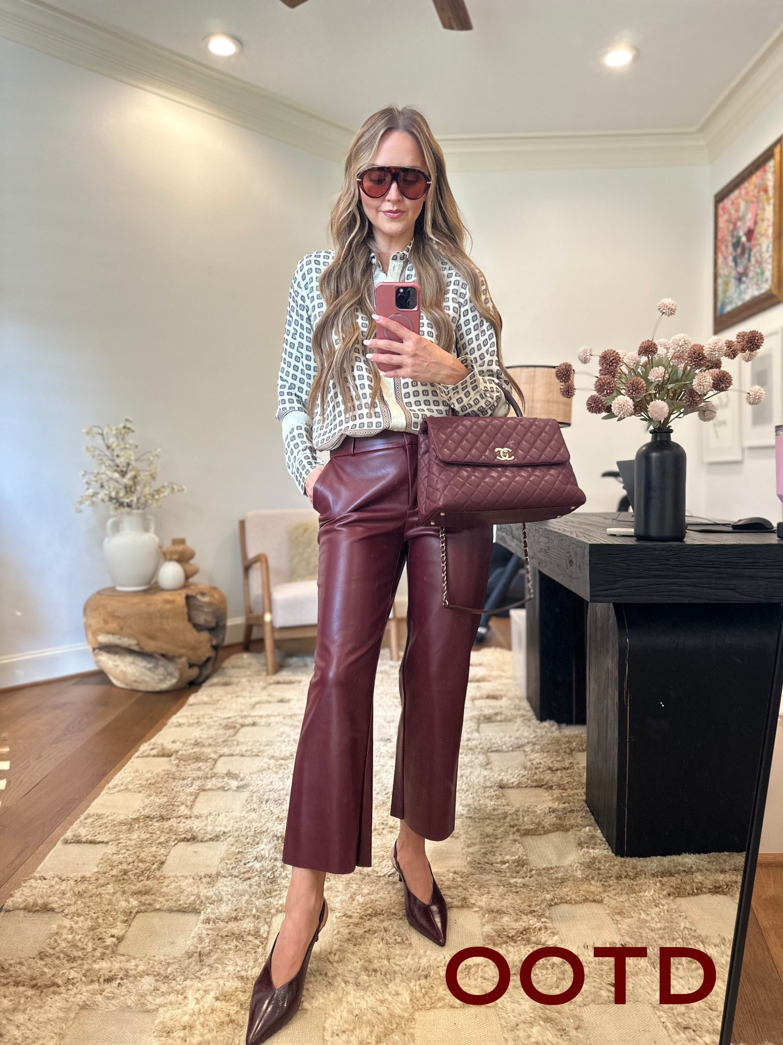 OOTD - loving this new J Crew top and faux leather pants from Dynamite!

#LTKStyleTip