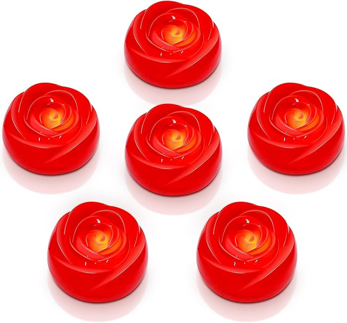 Enido Flameless LED Floating Candles Battery Operated Waterproof Plastic Tealights Pack of 6, Cen... | Amazon (US)