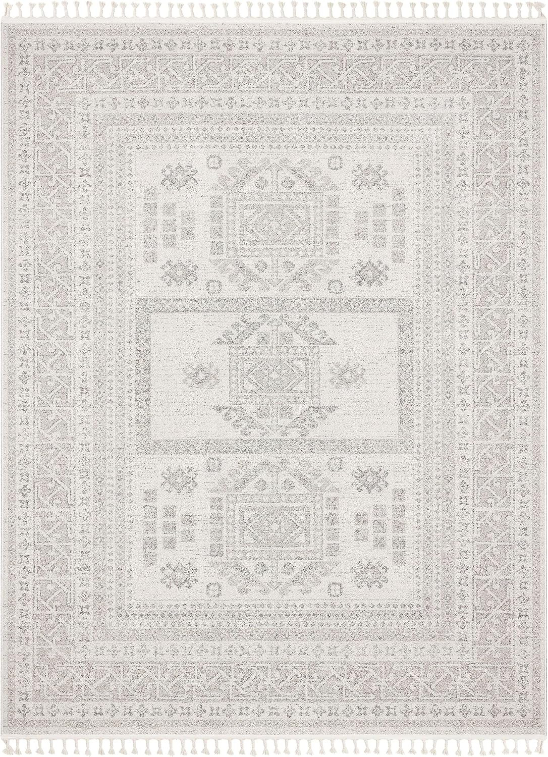 Well Woven Loop-De-Loop Carina Tribal Medallion Beige Kilim-Style 5'3" x 7'3" Area Rug | Amazon (US)