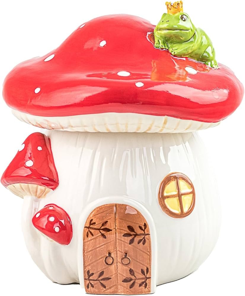 10 Strawerry Street Frog King Toadstool Cottage Ceramic Canister | Amazon (US)