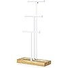 Love-KANKEI Jewelry Tree Stand White Metal and Wood Basic Adjustable Height with Large Storage fo... | Amazon (US)