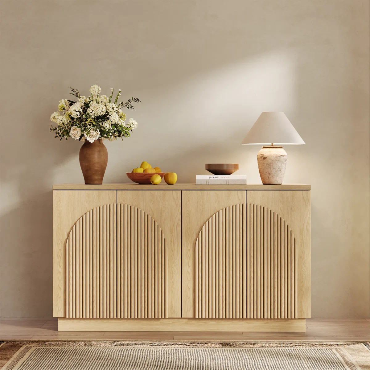 Designer 55'' Curved Three-dimensional Texture Sideboard | Wayfair North America