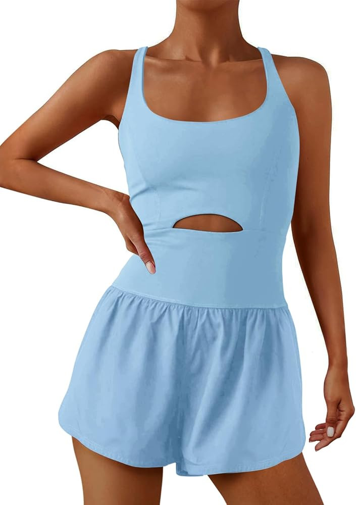 ReachMe Womens Running Onesie Workout Rompers Athletic Rompers One Piece Outfits Exercise Jumpsui... | Amazon (US)