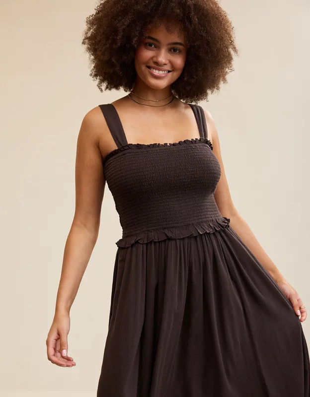 Aerie At The Barre Smocked Dress | Aerie
