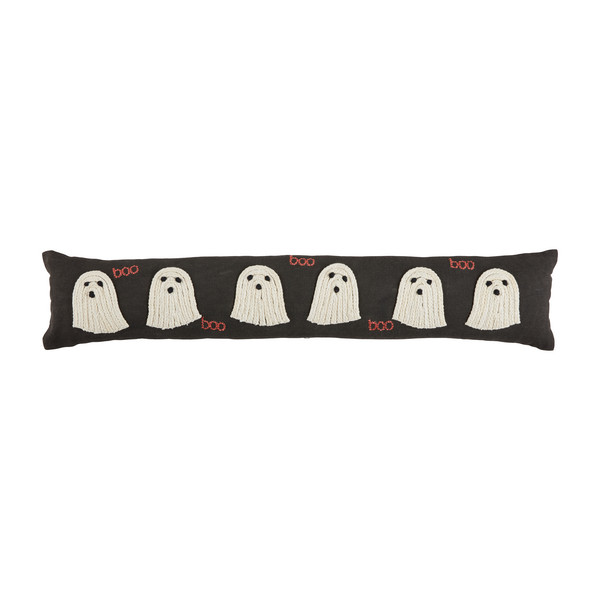 Mud Pie Ghost Glow Skinny Pillow in Black | 100% Polyester | Mud Pie