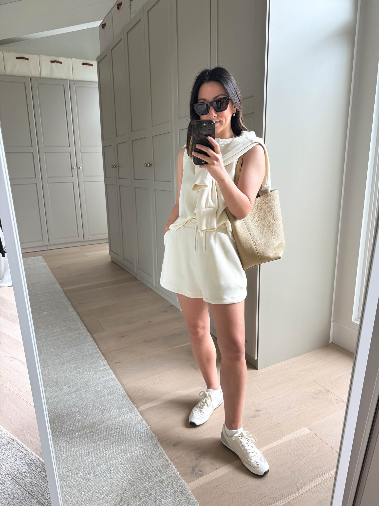 Easiest warm weather outfit formula. When in doubt, reach for Varley! My favorite comfortable elevated pieces. 

Varley tank small
Varley zip through xs
Varley shorts small
Amazon socks
Zara sneakers 6
Celine sunglasses 
The Row bag - small
Electric Picks earrings
Dorsey James necklace 15”

Summer outfits, athleisure, mom style

#LTKootd #LTKmomlife #LTKPetite