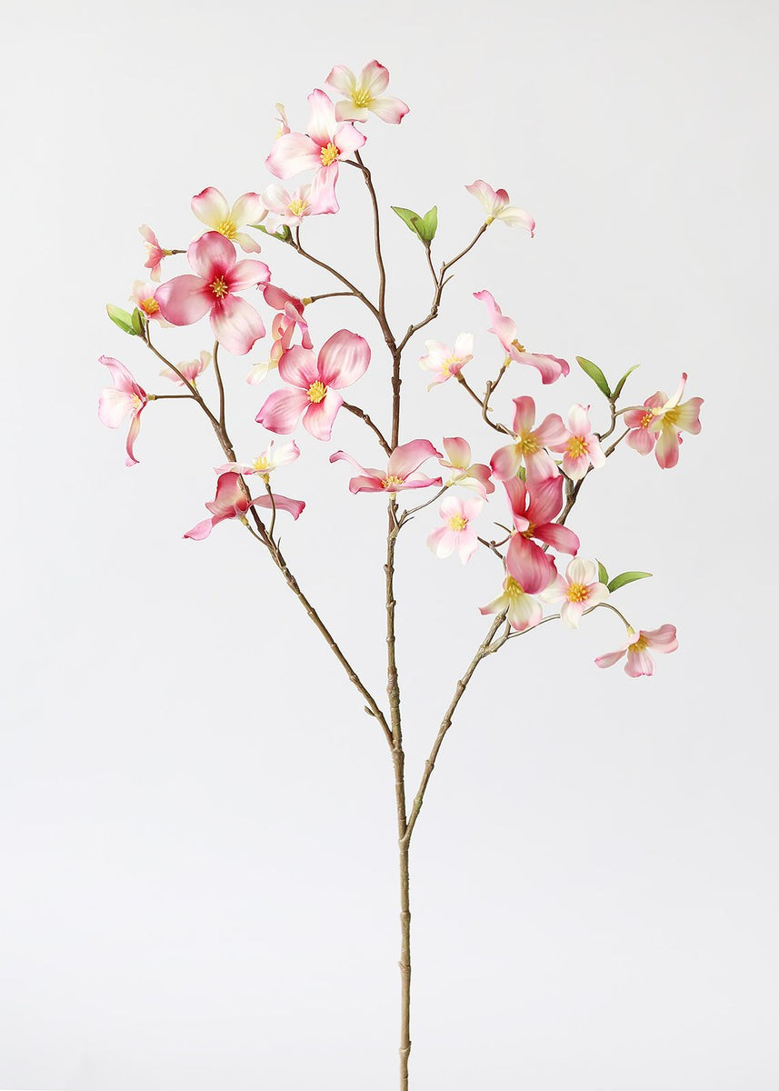 Pink Artificial Dogwood Flower Branch - 33 | Afloral (US)