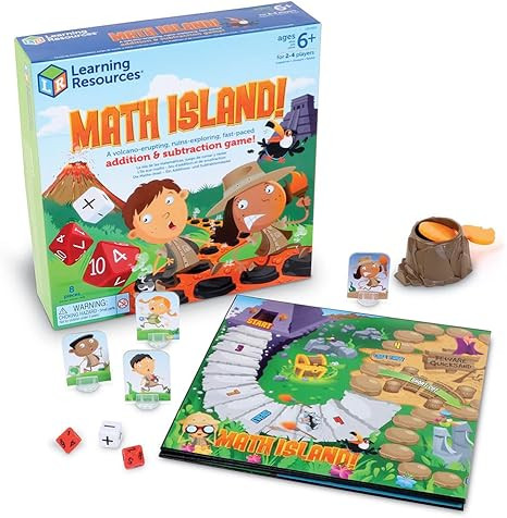 Learning Resources Math Island Addition & Subtraction Game - Math Manipulatives, Educational Boar... | Amazon (US)