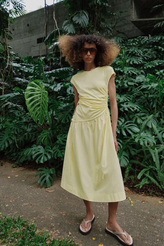 ASYMMETRIC RUCHED DRESS | Zara US