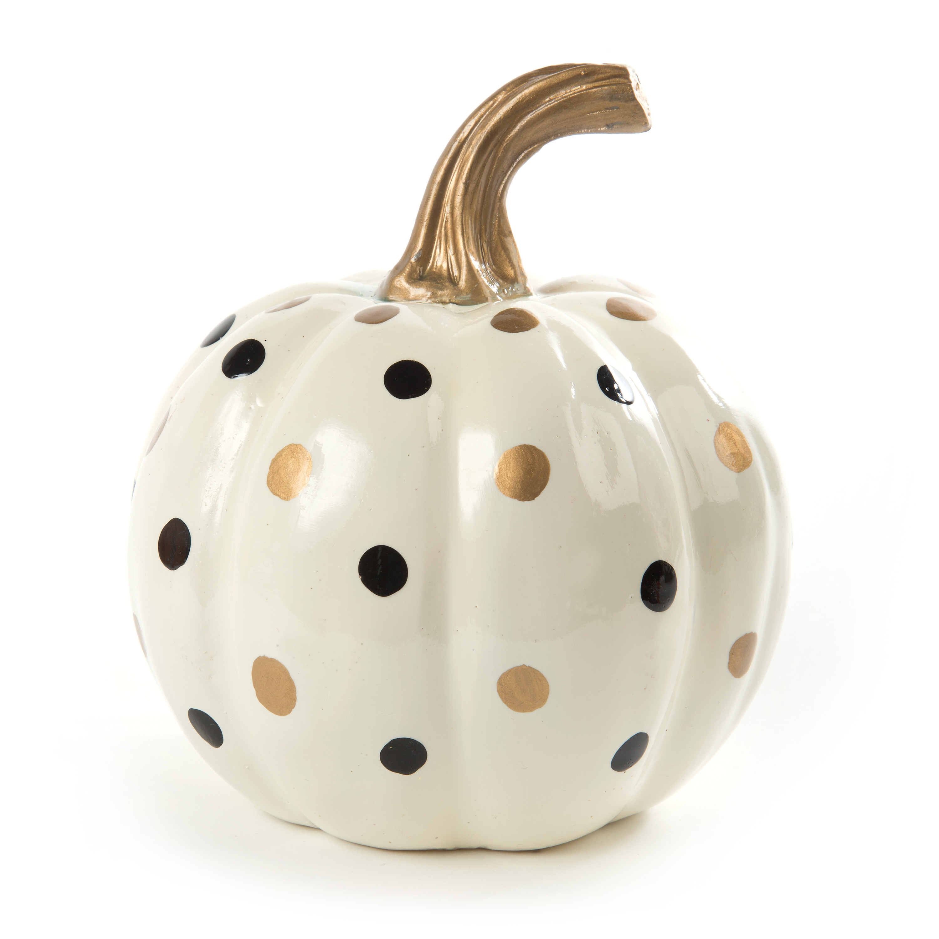 MacKenzie-Childs Dotty Pumpkin in Ivory | MacKenzie-Childs