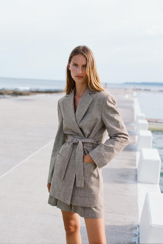 OVERSIZED BLAZER WITH BELT | Zara US