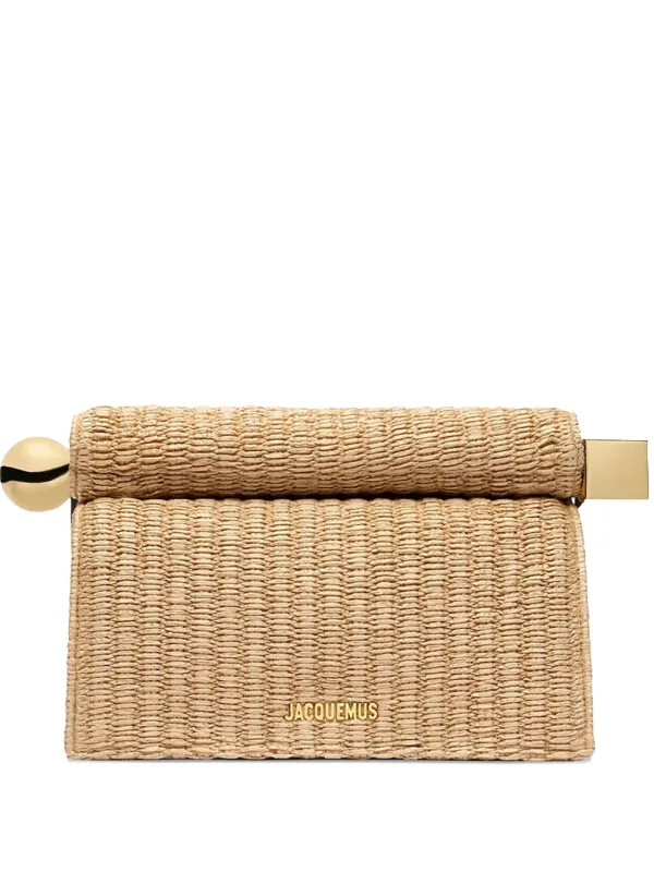 Jacquemus La Pochette Rond Carr\u00e9 Clutch Bag | Nude | FARFETCH CH | Farfetch Global