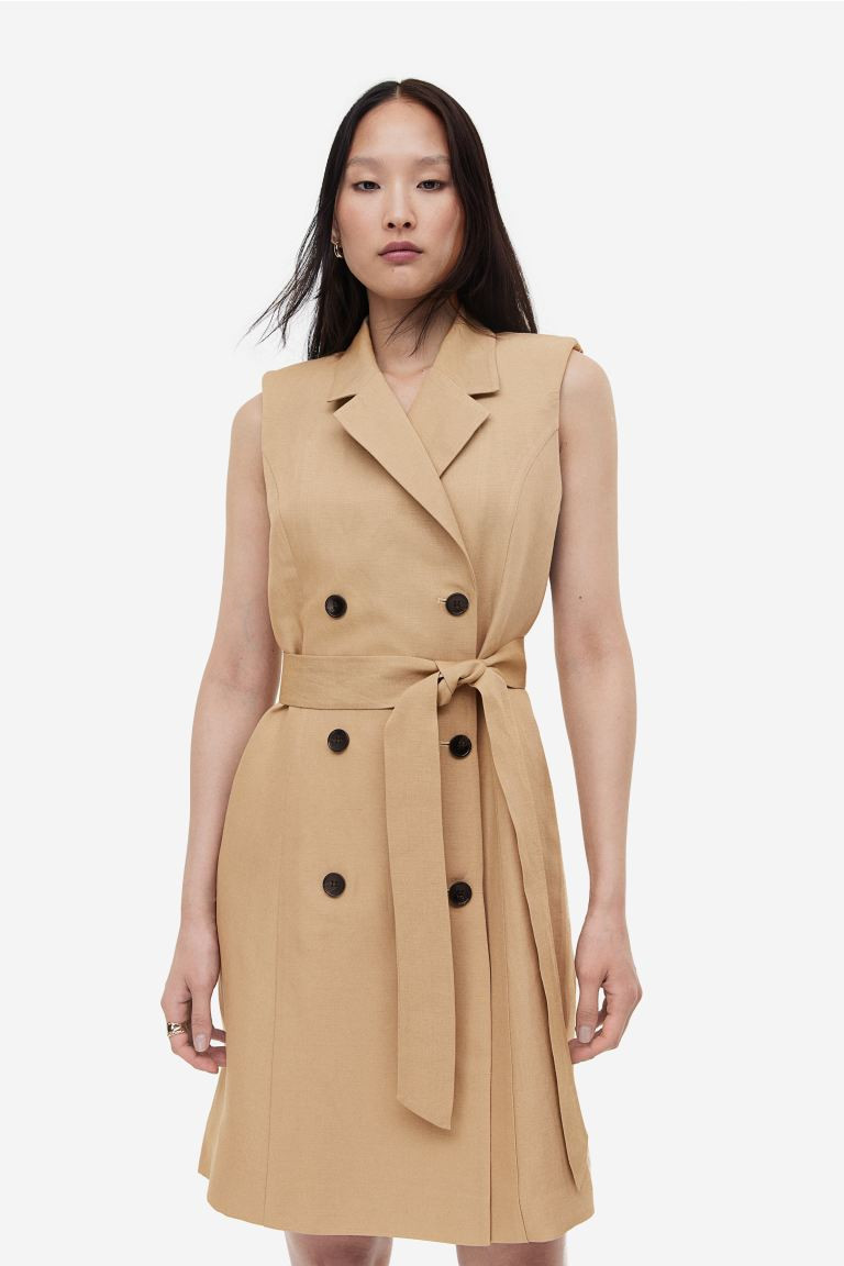 Linen-blend Tie-belt Dress | H&M (US + CA)
