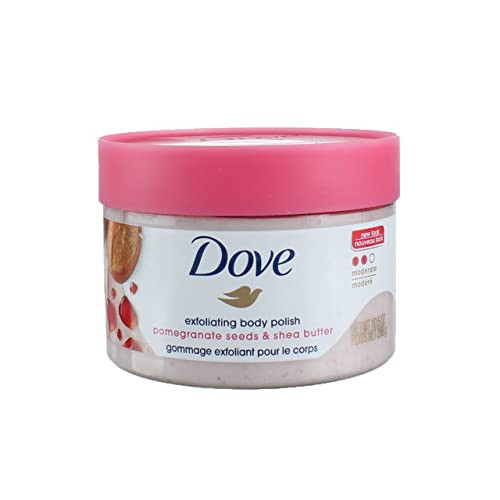 Dove Exfoliant Moderate Body Polish, Pomegranate Seeds and Shea Butter, 10.5 oz (2 pack) (Bundle) | Amazon (US)