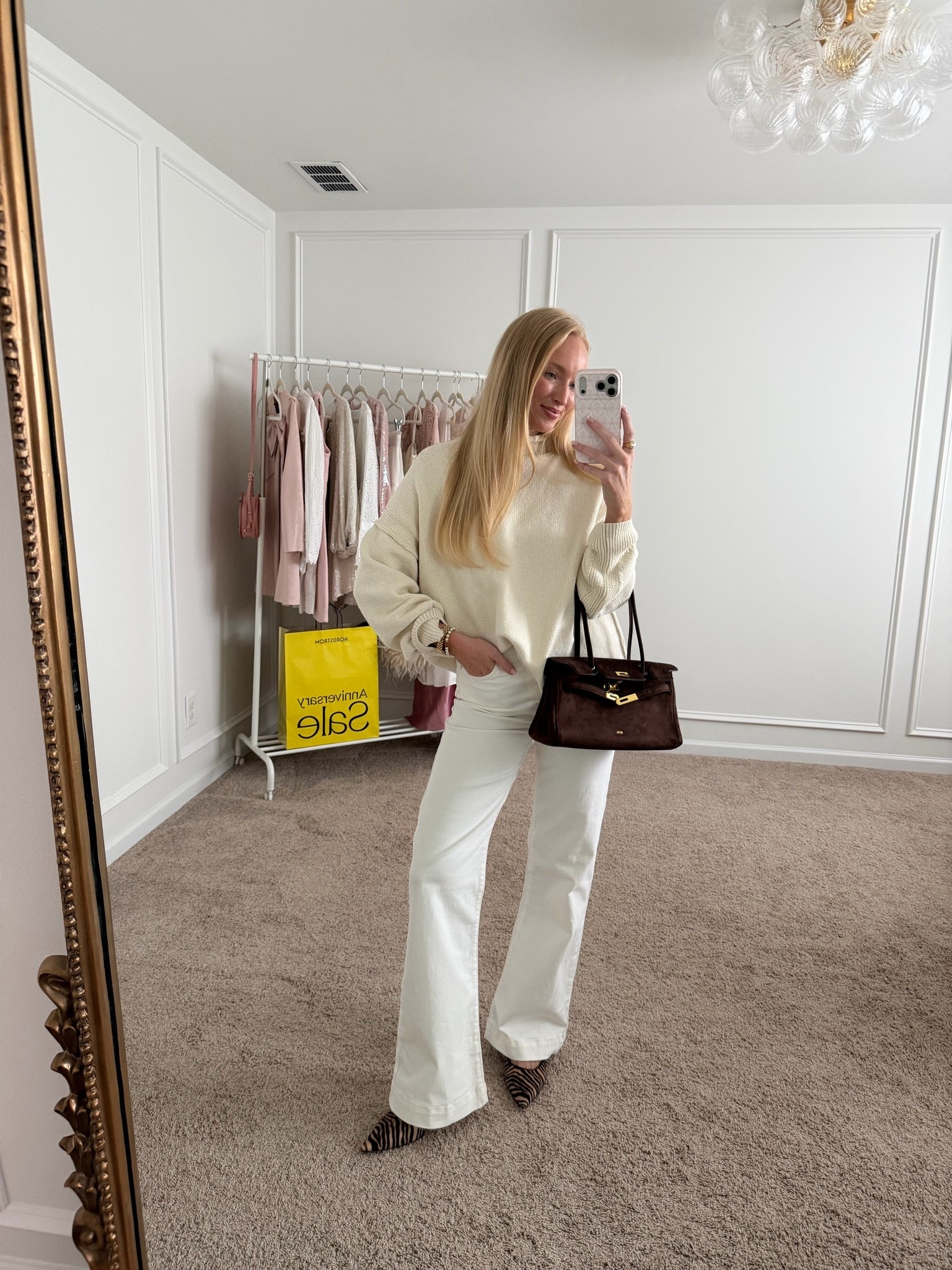Cream jeans on sale in the Nordstrom anniversary sale. Wearing a size 27. They have some stretch but still feel structured. I’m 5’5’’ and need to wear a small heel with them (I don’t love the baggy look with flats personally but that’s on trend) 

Nordstrom anniversary sale jeans // NSALE try on haul

#LTKSaleAlert