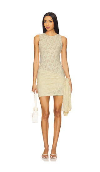 Soleil Mini Dress in Cream | Revolve Clothing (Global)