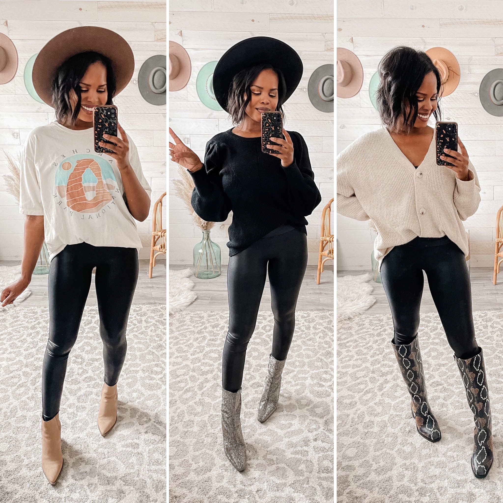 Easy fall looks with faux leather leggings ❤️

#LTKfindsunder50 #LTKSeasonal #LTKstyletip